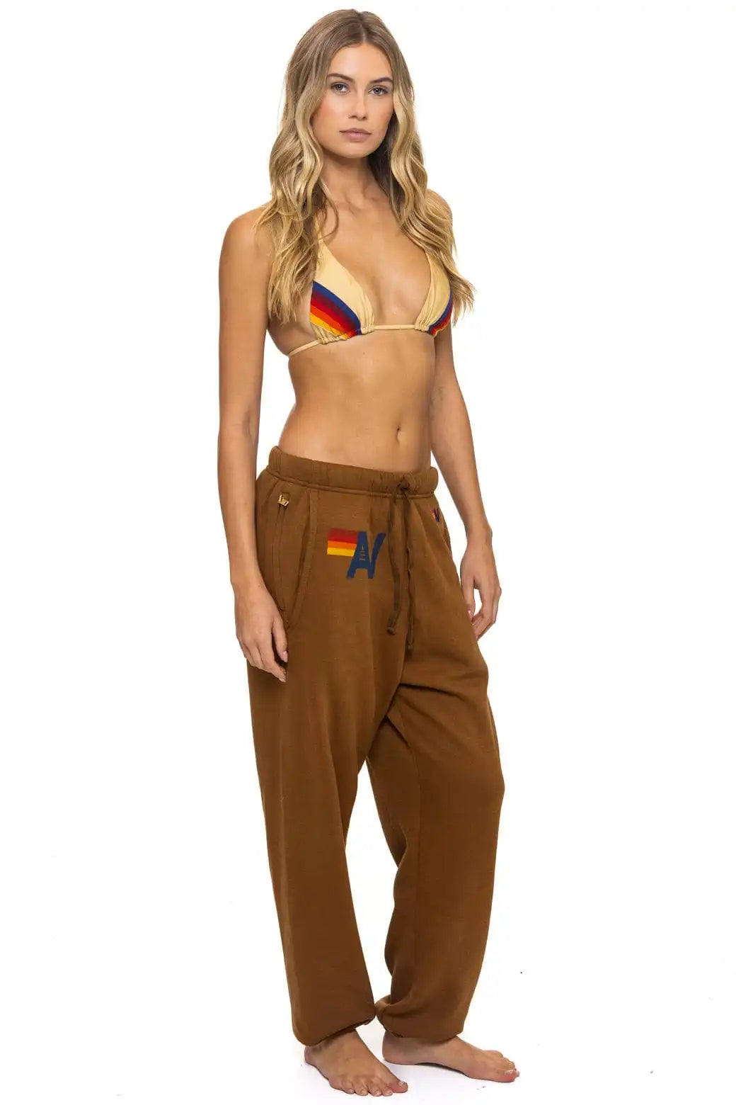 LOGO SWEATPANTS - CINNAMON