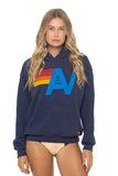 LOGO PULLOVER RELAXED HOODIE - NAVY