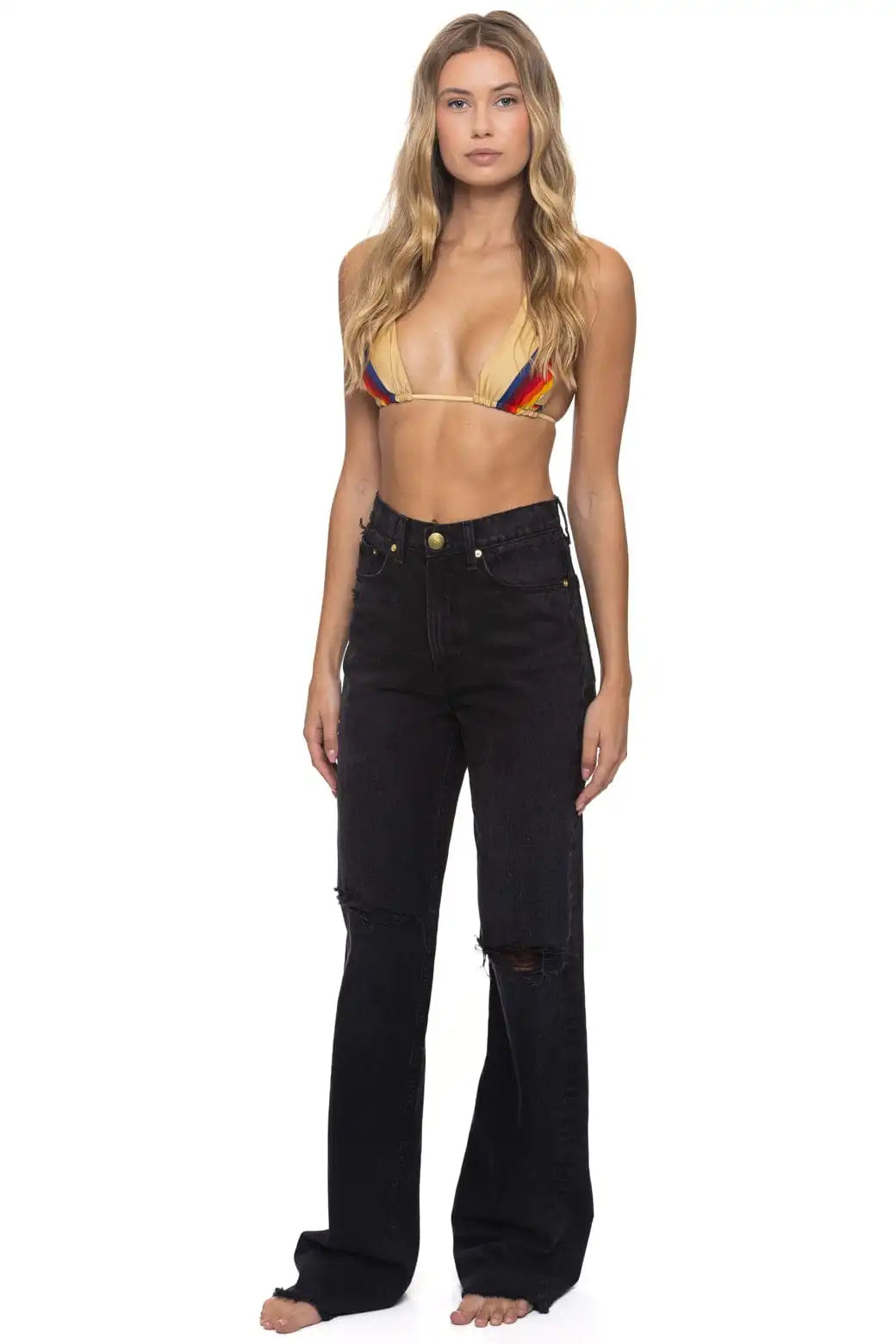 HI RISE WIDE LEG BOLT GYPSY WOMENS JEAN - VINTAGE BLACK