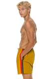 MEN'S 5 STRIPE FLEX SHORTS - GOLD