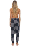 CHECK QUILTED SWEATPANTS - HEATHER // CHARCOAL