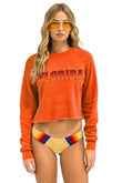 UNIVERSITY OF FLORIDA CROPPED CREW SWEATSHIRT - ORANGE