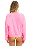 LOVER RELAXED CREW SWEATSHIRT - NEON PINK