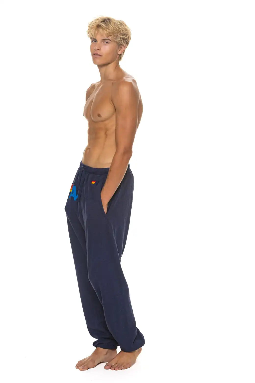 LOGO SWEATPANTS - NAVY