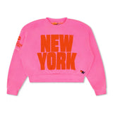 NEW YORK WINE & FOOD 2025 CREW SWEATSHIRT RELAXED - NEON PINK
