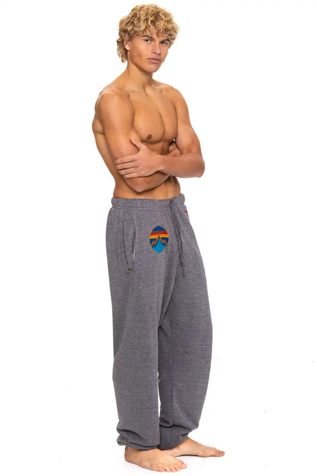 ALL SEASONS CIRCLE SWEATPANTS - HEATHER GREY