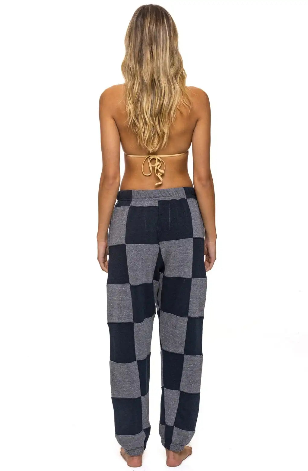 CHECK QUILTED SWEATPANTS - HEATHER // CHARCOAL