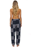 CHECK QUILTED SWEATPANTS - HEATHER // CHARCOAL