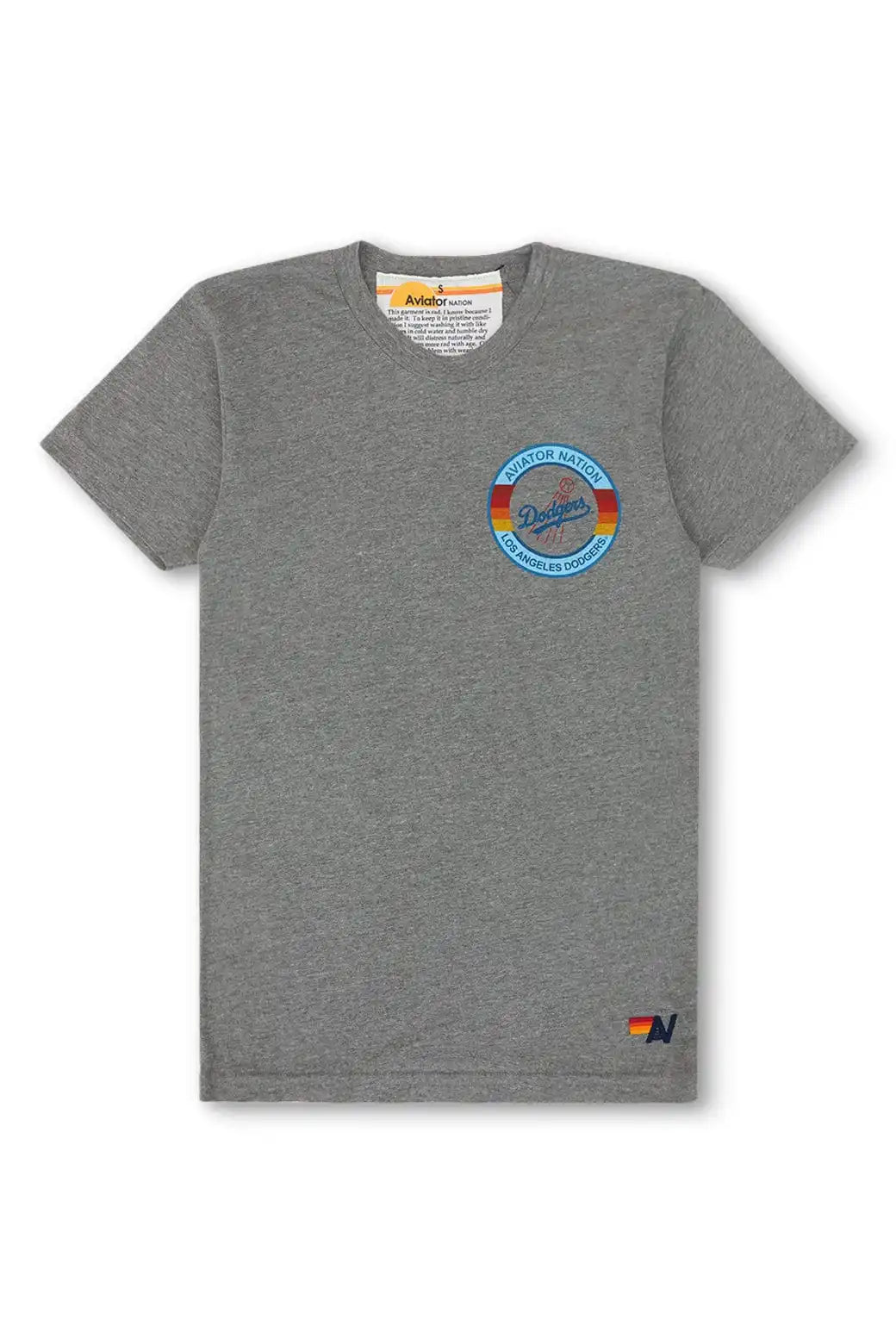 LOS ANGELES DODGERS BOLT CREW TEE - HEATHER GREY