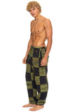 CHECK QUILTED SWEATPANTS - SMOKE // CAMO
