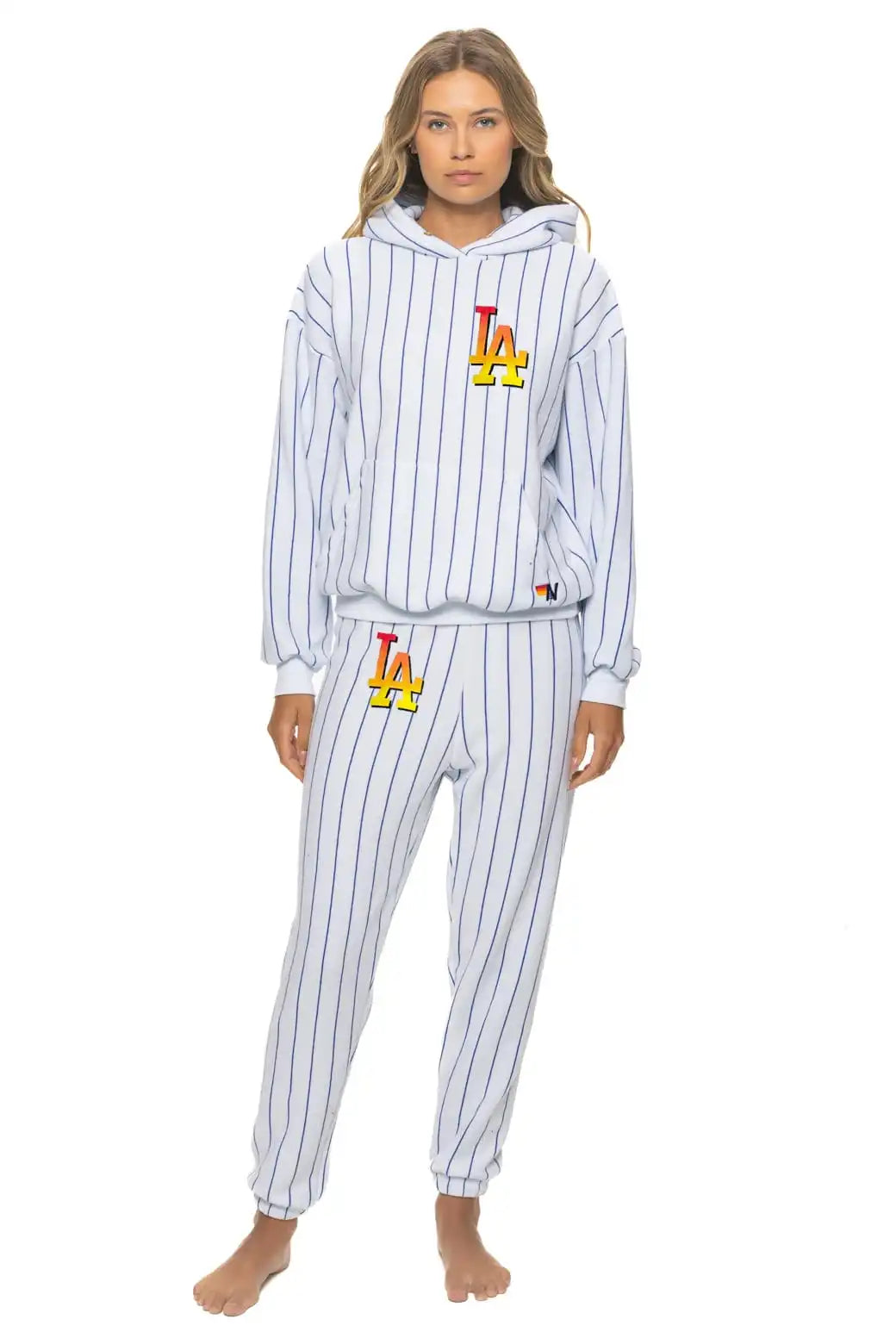 LOS ANGELES DODGERS PINSTRIPE 2026 SWEATPANTS - WHITE // BLUE