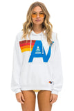 LOGO STITCH PULLOVER RELAXED HOODIE - WHITE
