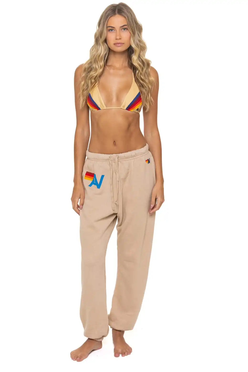 LOGO SWEATPANTS - SAND