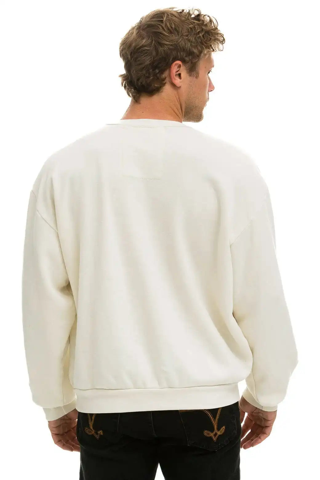 BOLT FADE RELAXED CREW SWEATSHIRT - VINTAGE WHITE // PINK // PURPLE
