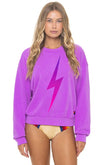 BOLT FADE RELAXED CREW SWEATSHIRT - NEON PURPLE // PINK // PURPLE