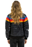 5 STRIPE JACKET - GLOSSY BLACK