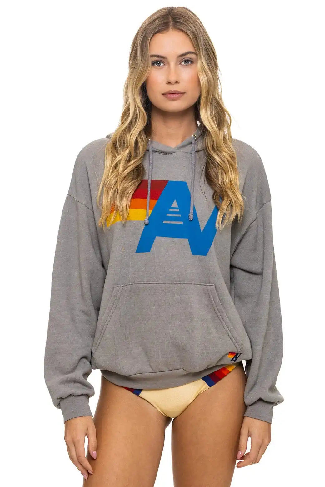LOGO PULLOVER RELAXED HOODIE - SLATE