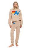LOGO PULLOVER RELAXED HOODIE - SAND