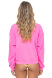 BOLT FADE RELAXED CREW SWEATSHIRT - NEON PINK // PINK // PURPLE