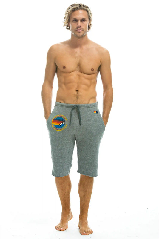 AVIATOR NATION VENICE SWEATSHORTS - HEATHER GREY