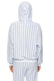 LOS ANGELES DODGERS PINSTRIPE 2026 RELAXED PULLOVER HOODIE - WHITE // BLUE