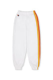 KID'S 5 STRIPE SWEATPANTS - WHITE