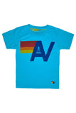 KID'S LOGO TEE - NEON BLUE