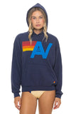 LOGO PULLOVER RELAXED HOODIE - NAVY