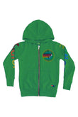 KID'S AVIATOR NATION VENICE ZIP HOODIE - KELLY GREEN