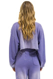 ESSENTIAL CROPPED CREW SWEATSHIRT RELAXED - FADED GRAPE