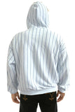 LOS ANGELES DODGERS PINSTRIPE 2026 RELAXED PULLOVER HOODIE - WHITE // BLUE