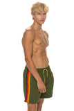MEN'S 5 STRIPE FLEX SHORTS - GARDEN GREEN