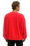 LOCALS ONLY RELAXED CREW SWEATSHIRT - RED