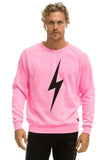 BOLT CREW SWEATSHIRT - NEON PINK