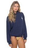 BOLT STITCH RELAXED PULLOVER HOODIE - NAVY // WHITE