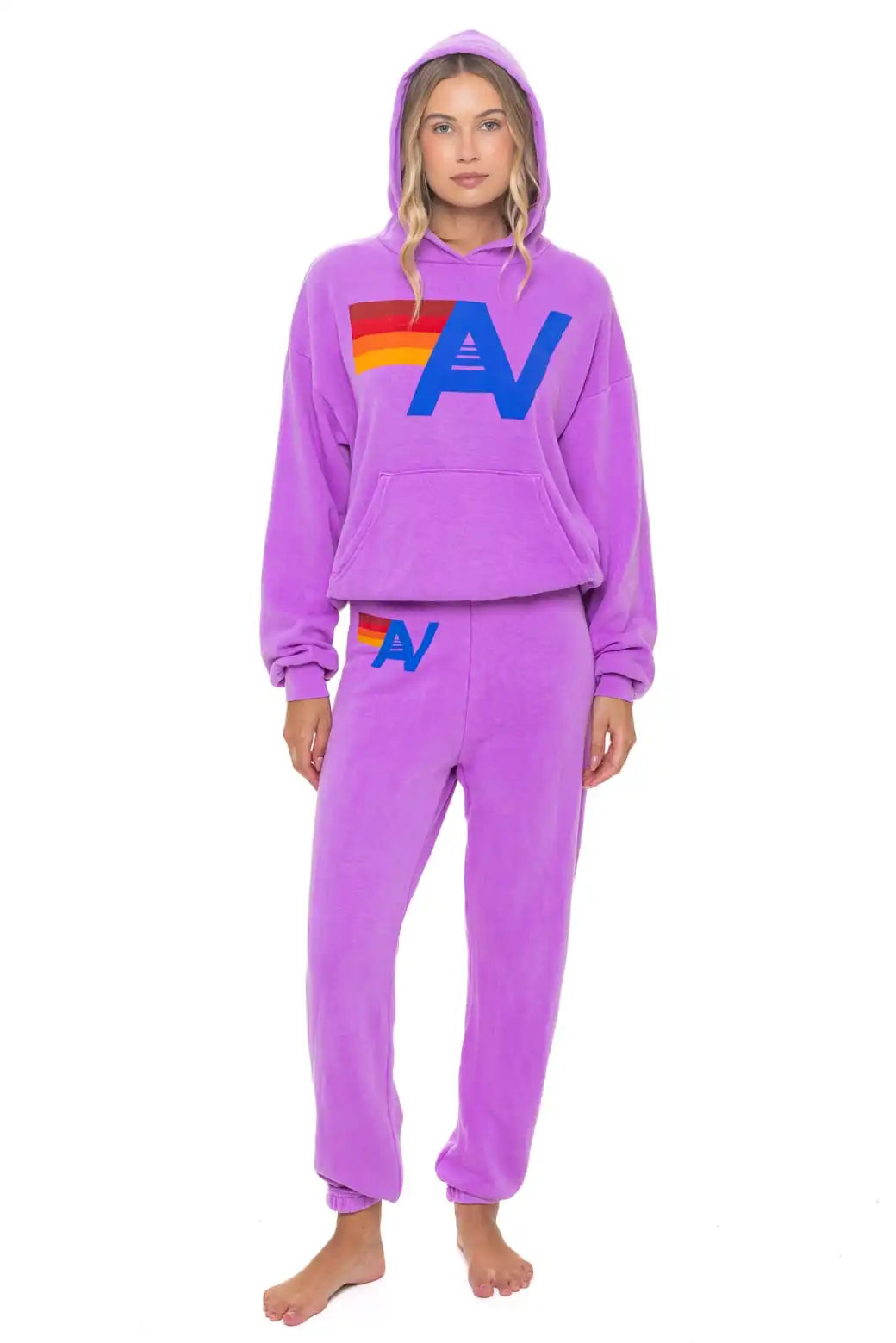 LOGO PULLOVER RELAXED HOODIE - NEON PURPLE