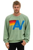 LOGO STITCH RELAXED CREW SWEATSHIRT - SAGE