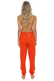 BOLT STITCH SWEATPANTS - VINTAGE ORANGE // WHITE