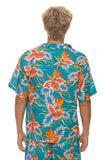 UNISEX COTTON LUXE POPLIN RESORT SHIRT - BLUE // HAWAII