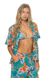 UNISEX COTTON LUXE POPLIN RESORT SHIRT - BLUE // HAWAII