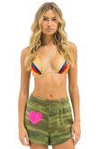 HEART CLUB SHORTS - CAMO // NEON PINK