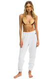 BOLT STRIPE SWEATPANTS - WHITE