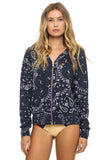 BANDANA ZIP HOODIE - CHARCOAL