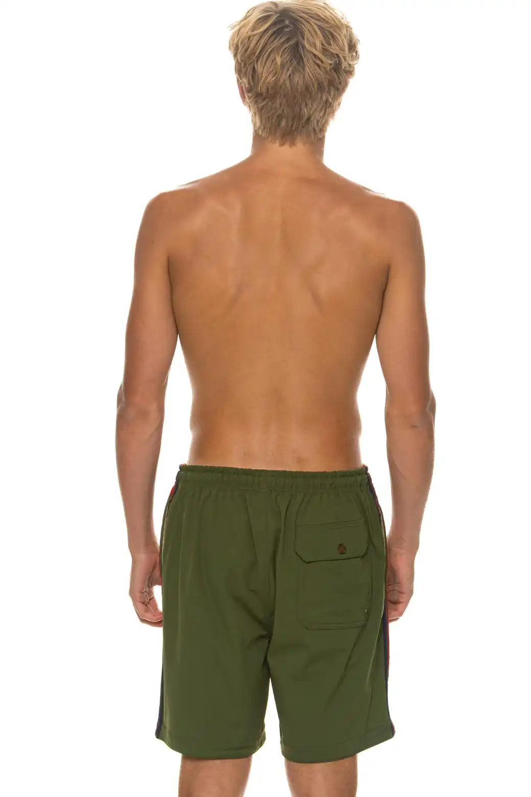 MEN'S 5 STRIPE FLEX SHORTS 7 INCH - GARDEN GREEN