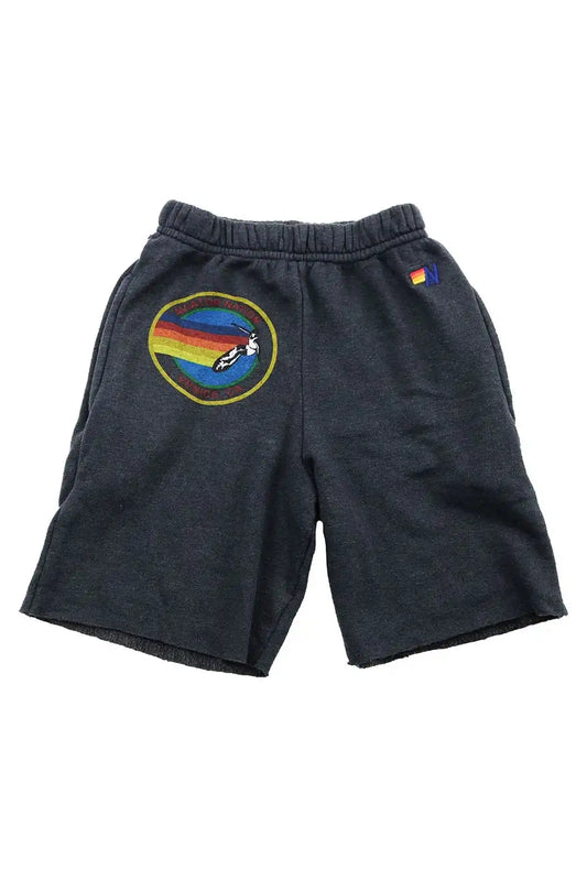 AVIATOR NATION MALIBU KIDS SWEATSHORTS - CHARCOAL