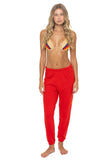 BOLT FADE SWEATPANTS - RED // RED // YELLOW