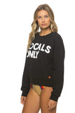 LOCALS ONLY RELAXED CREW SWEATSHIRT - BLACK
