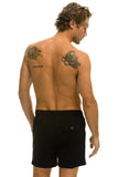 MEN'S 5 STRIPE FLEX SHORTS - BLACK