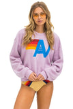 LOGO RELAXED CREW SWEATSHIRT - MAUVE