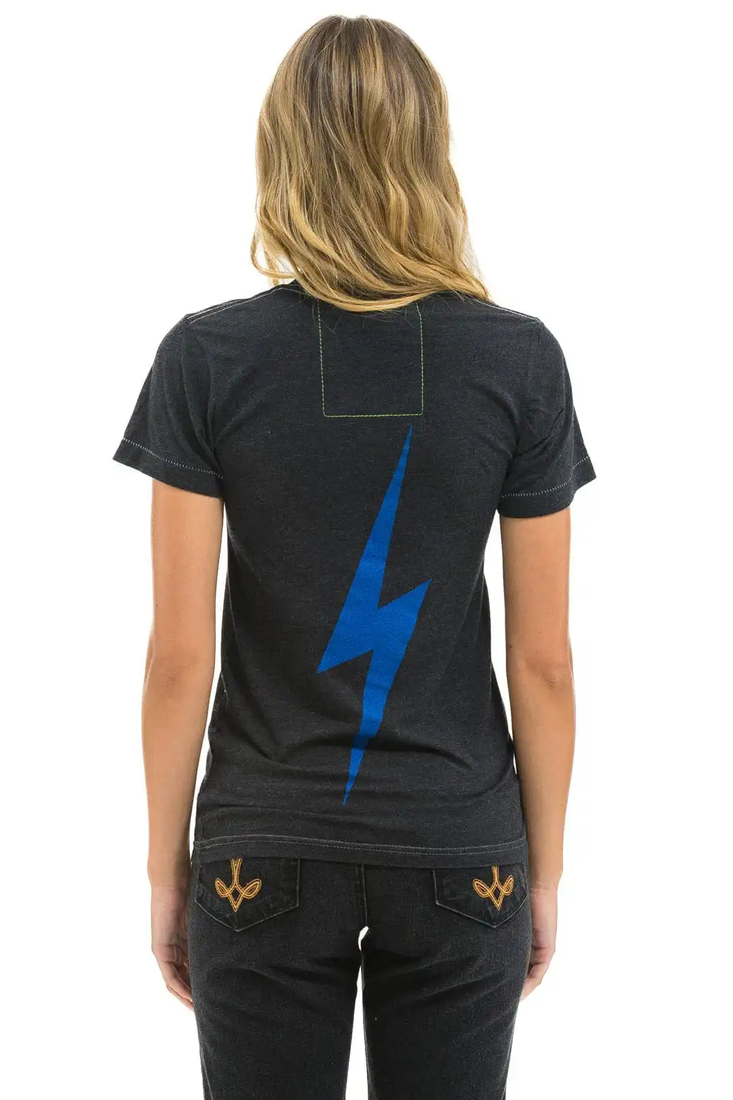 NY METS BOLT CREW TEE - BLACK